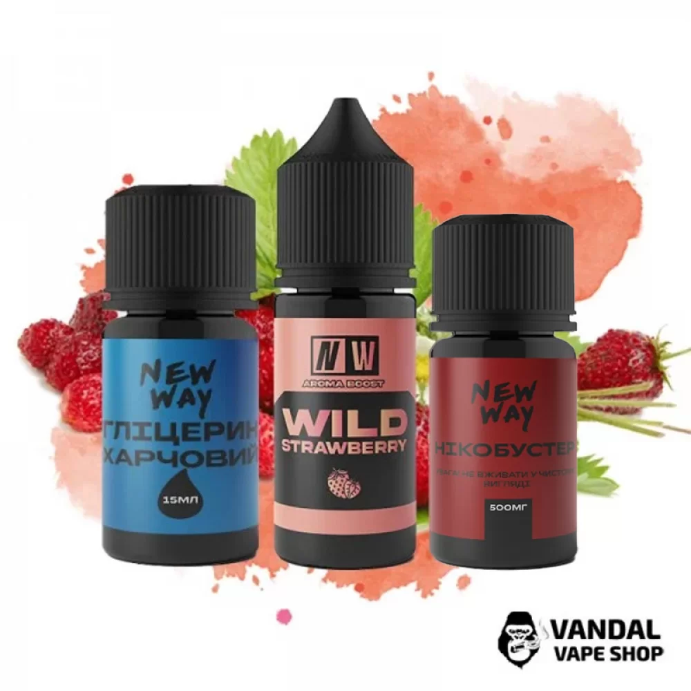 Набор для самозамеса New Way NW 30 мл 50 мг со вкусом земляники Набор для самозамеса New Way NW 30 мл 50 мг со вкусом земляники