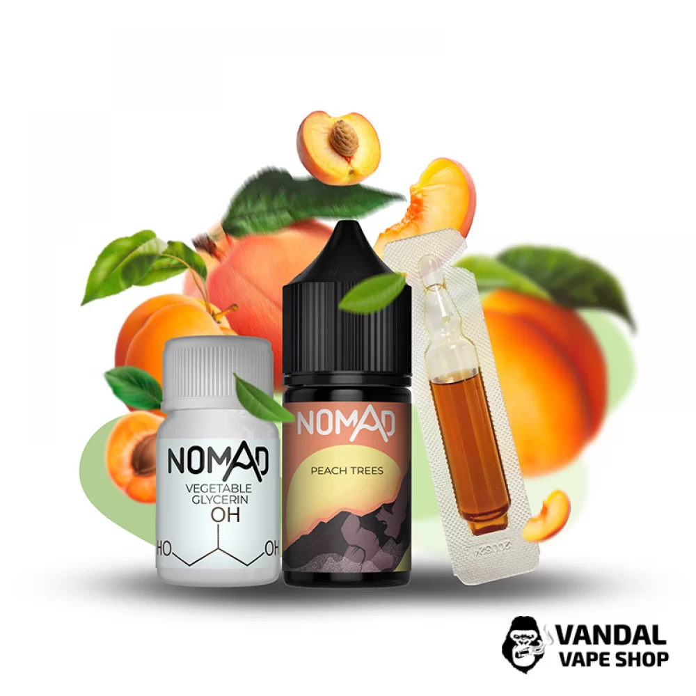 Набор для самозамеса Nomad 30 мл 50 мг со вкусом персика Набор для самозамеса Nomad 30 мл 50 мг со вкусом персика