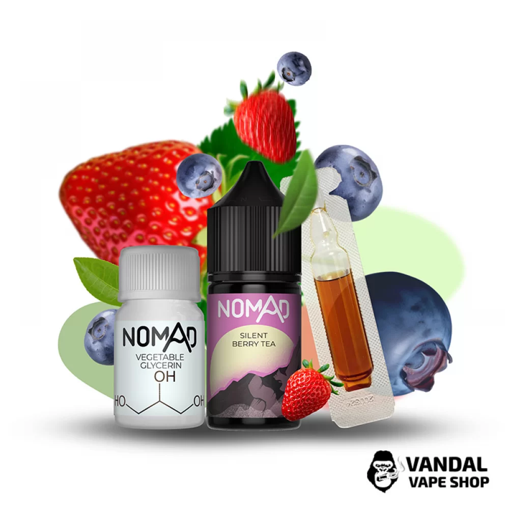 Набор для самозамеса Nomad 30 мл 50 мг со вкусом чая с ягодами Набор для самозамеса Nomad 30 мл 50 мг со вкусом чая с ягодами