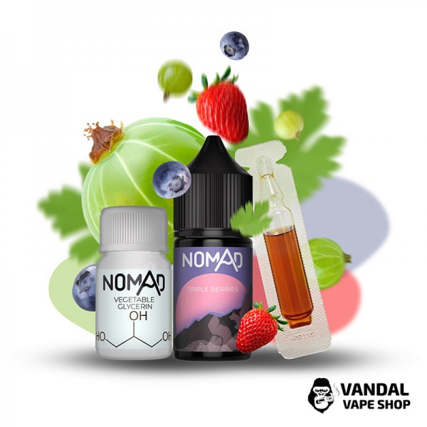 Набор для самозамеса Nomad 30 мл 50 мг со вкусом крыжовника, клубники и черники