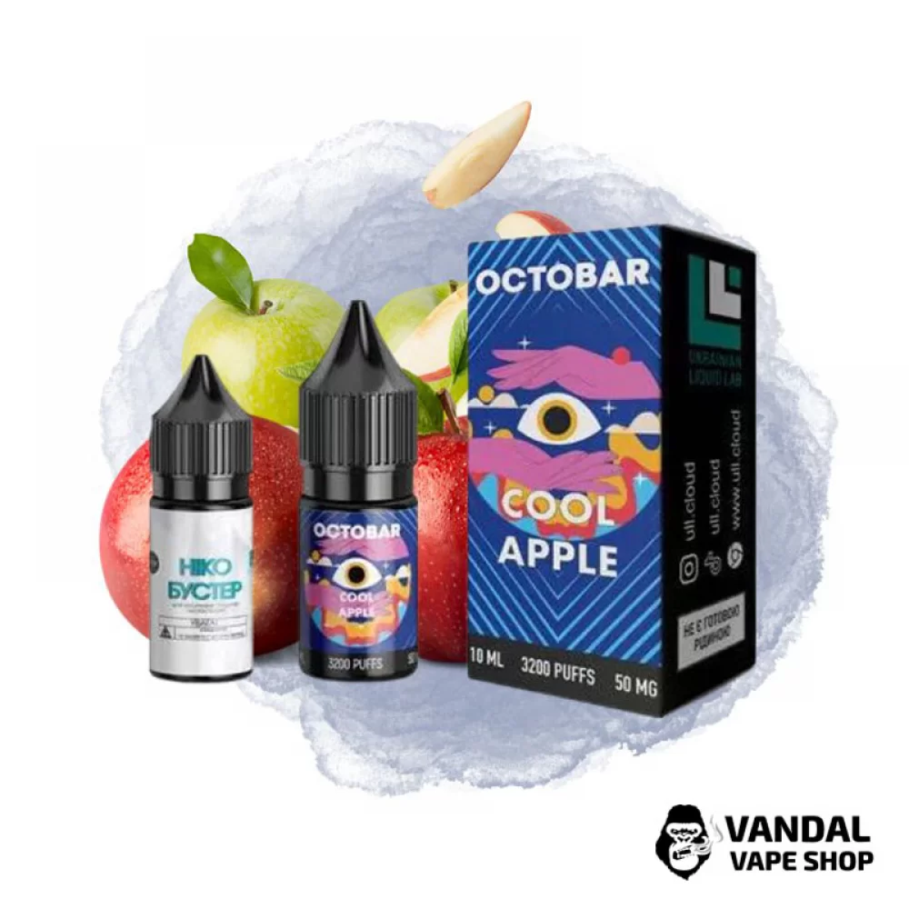 Набір для самозамісу OctoBar Salt 10 мл 50 мг зі смаком зеленого яблука з холодком