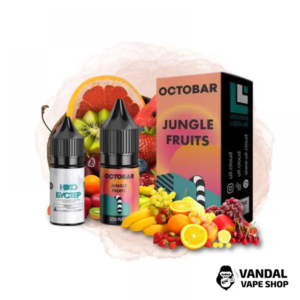 Набор для самозамеса OctoBar Salt 10 мл 50 мг со вкусом папайи и маракуи с холодком Набор для самозамеса OctoBar Salt 10 мл 50 мг со вкусом папайи и маракуи с холодком