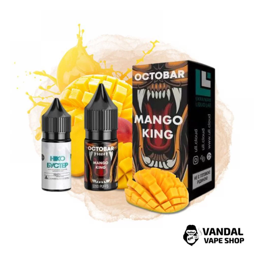 Набор для самозамеса OctoBar Salt 10 мл 50 мг со вкусом манго с холодком Набор для самозамеса OctoBar Salt 10 мл 50 мг со вкусом манго с холодком