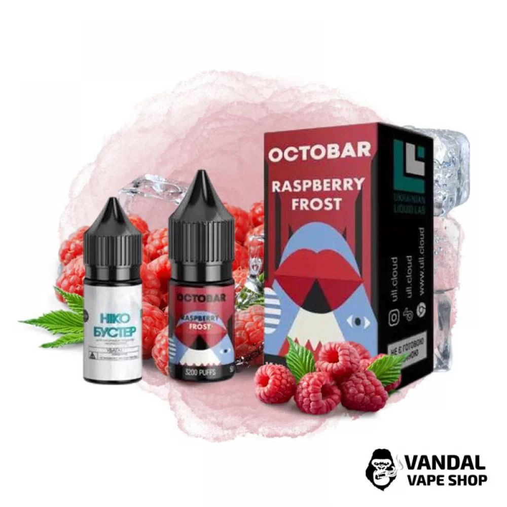 Набір для самозамісу OctoBar Salt 10 мл 50 мг зі смаком малини з холодком
