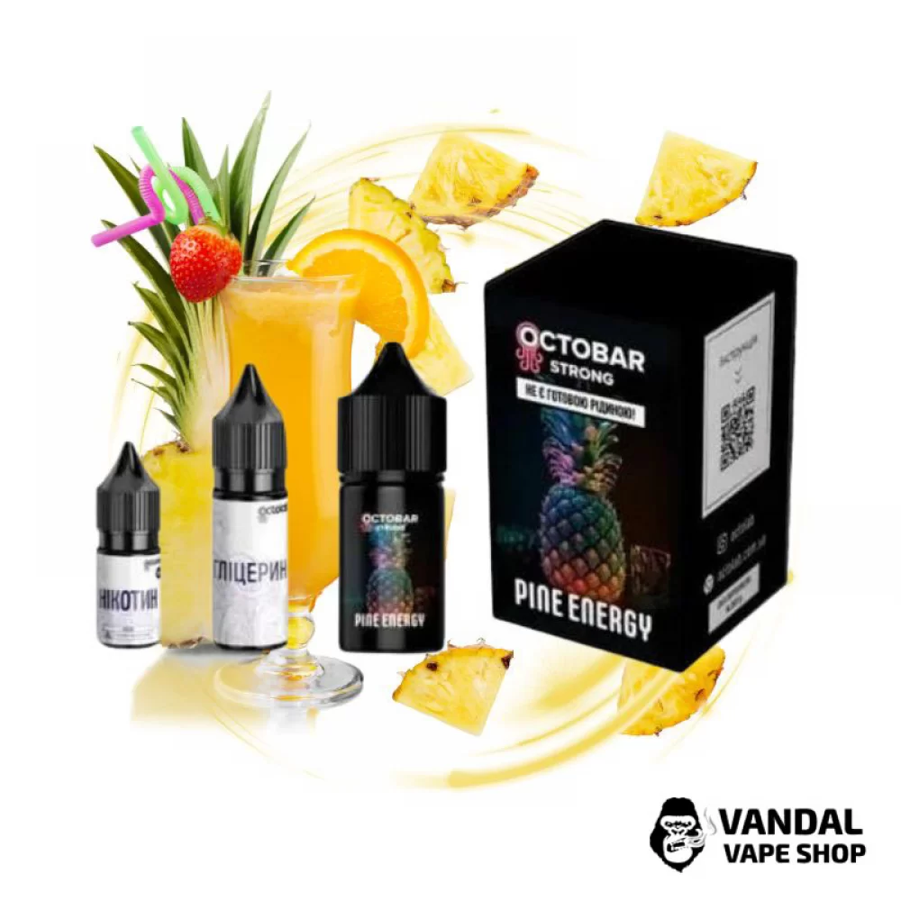 Набор для самозамеса OctoBar Strong 30 мл 50 мг со вкусом ананасовая энергетика Набор для самозамеса OctoBar Strong 30 мл 50 мг со вкусом ананасовая энергетика