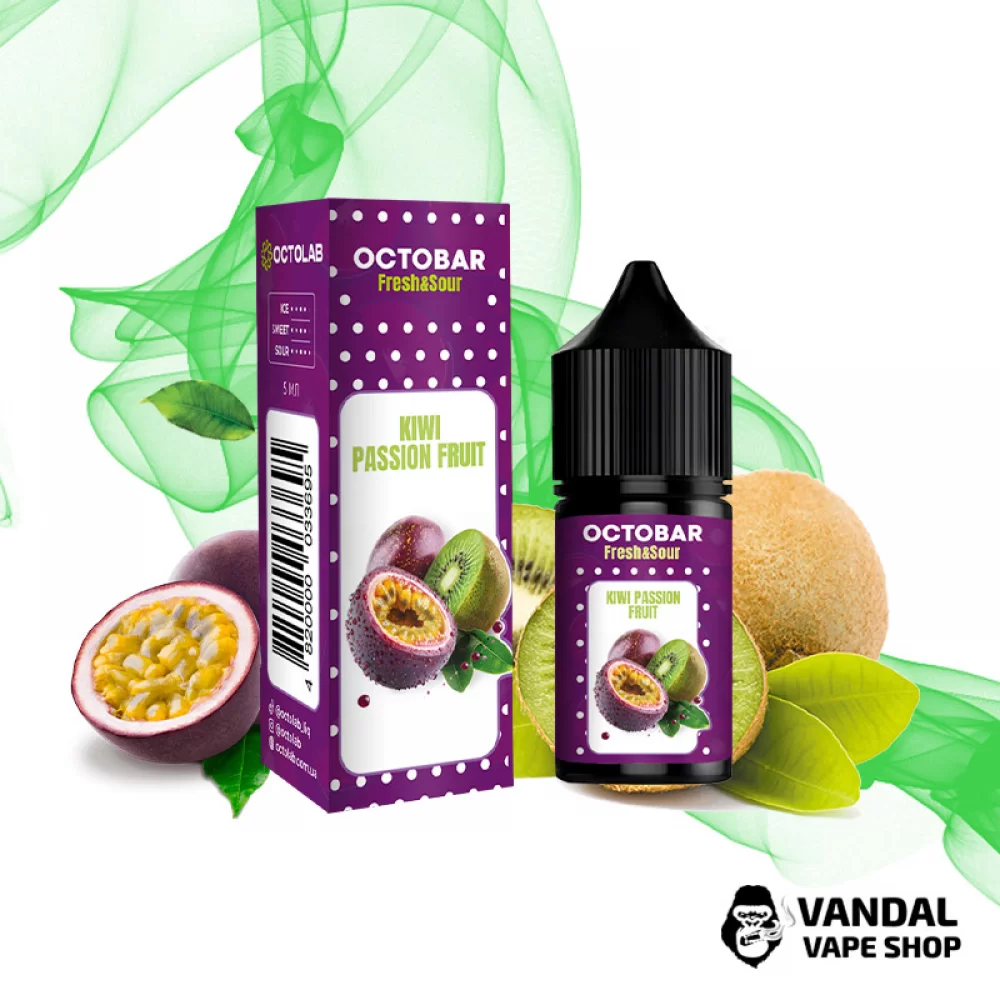 Набір для самозамісу Octobar Fresh & Sour - зі смаком ківі та маракуї з кислинкою та приємною свіжістю