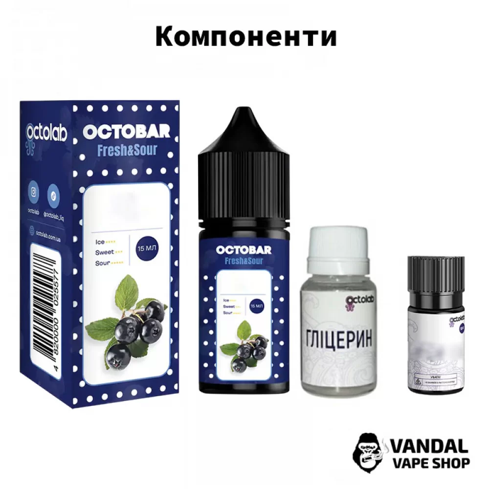 Набор для самозамеса Octobar Fresh & Sour - со вкусом киви и манго с кислинкой и приятной свежестью