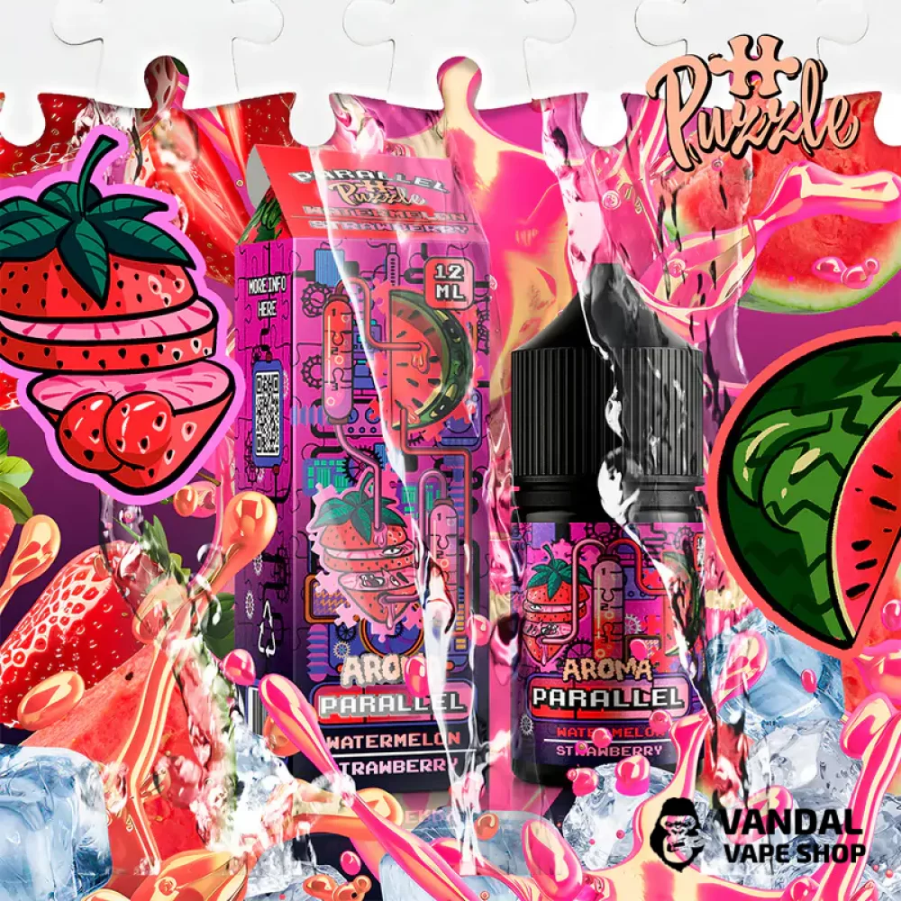 Набор для самозамеса In Bottle Parallel Puzzle 30 мл 50 мг со вкусом клубники и арбуза Набор для самозамеса In Bottle Parallel Puzzle 30 мл 50 мг со вкусом клубники и арбуза