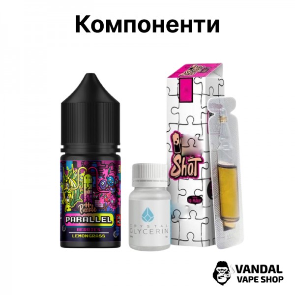 Набор для самозамеса In Bottle Parallel Puzzle 30 мл 50 мг со вкусом алоэ вера и арбуза