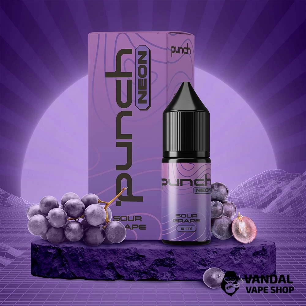 Набор для самозамеса Punch Neon 10 мл 50 мг – со вкусом кислого винограда Набор для самозамеса Punch Neon 10 мл 50 мг – со вкусом кислого винограда
