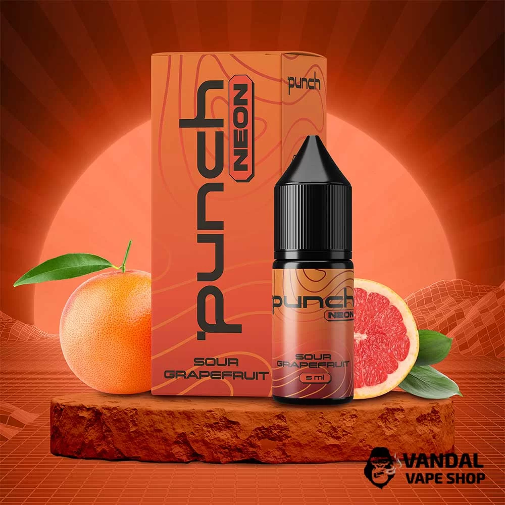 Набір для самозамісу Punch Neon 10 мл 50 мг - зі смаком кислого грейпфруту Набір для самозамісу Punch Neon 10 мл 50 мг - зі смаком кислого грейпфруту