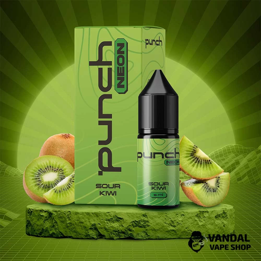 Набор для самозамеса Punch Neon 10 мл 50 мг – со вкусом кислого киви Набор для самозамеса Punch Neon 10 мл 50 мг – со вкусом кислого киви