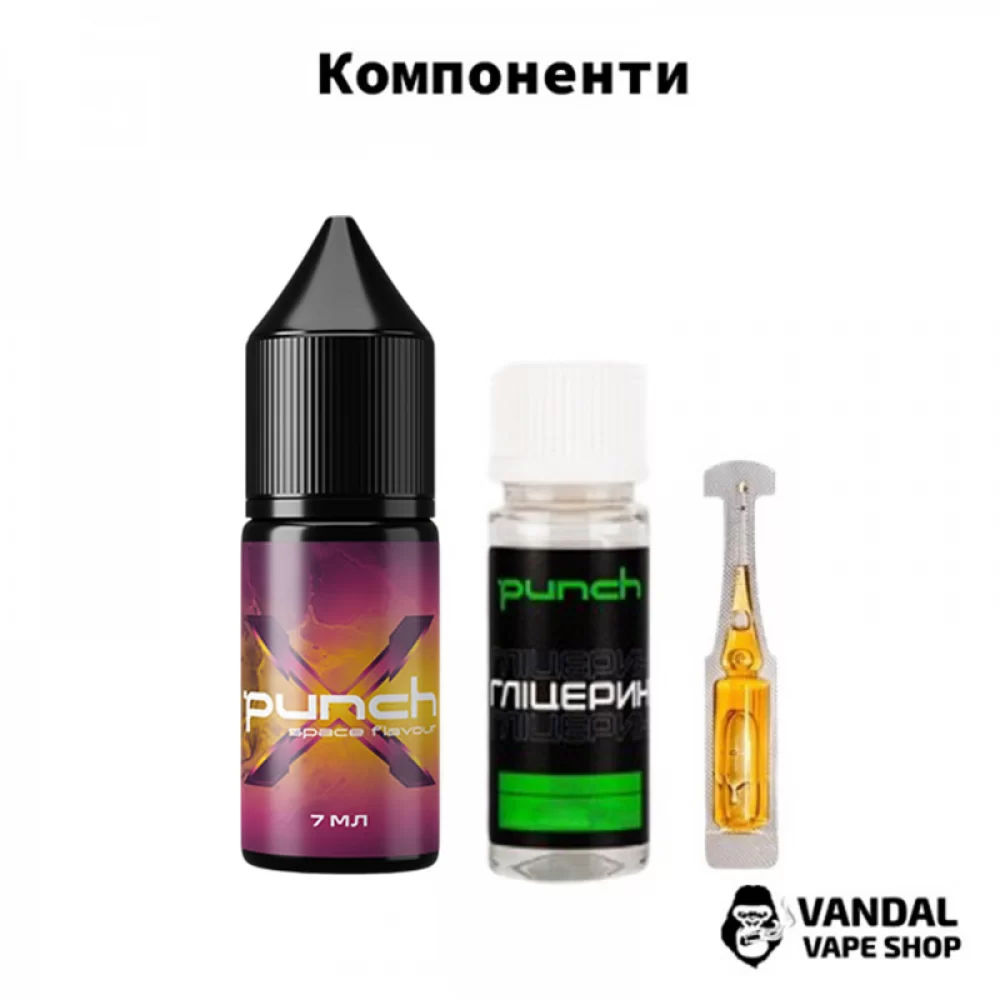 Набір для самозамісу Punch X 15 мл - зі смаком солодкого ананаса, ніжного кокоса та нотки карамелі