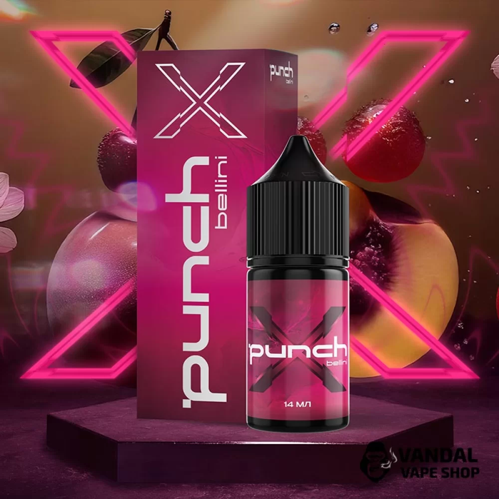Набор для самозамеса Punch X 30 мл - со вкусом персика в дуэте с сочной вишней и гранатом