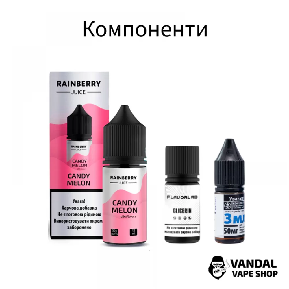 Набор для самозамеса Flavorlab Rainberry Juice Strong 30 мл со вкусом льда с мятой Набор для самозамеса Flavorlab Rainberry Juice Strong 30 мл со вкусом льда с мятой