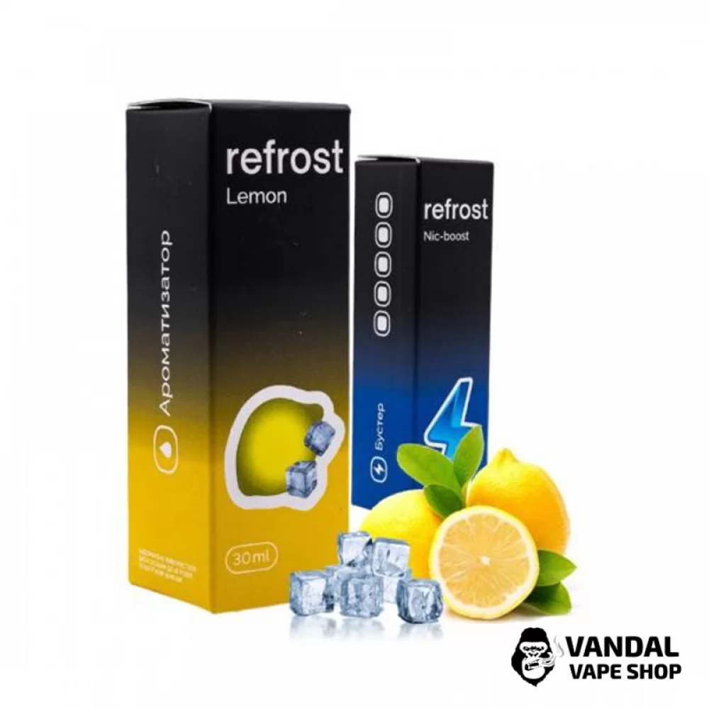 Набор для самозамеса ReFrost 30 мл 50 мг со вкусом лимона Набор для самозамеса ReFrost 30 мл 50 мг со вкусом лимона