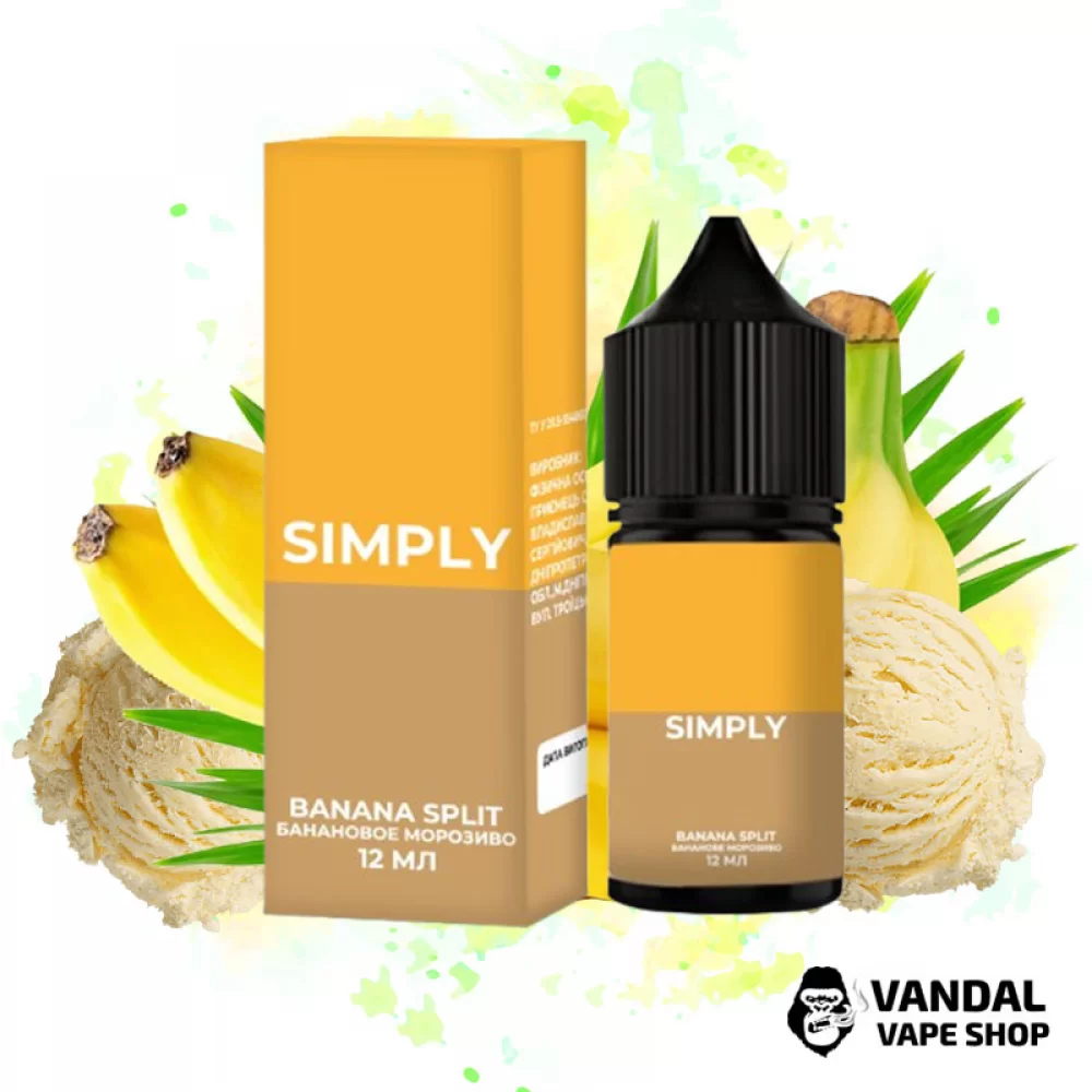 Набор для самозамеса Simply 30 мл 25 мг - со вкусом мороженого с бананом Набор для самозамеса Simply 30 мл 25 мг - со вкусом мороженого с бананом
