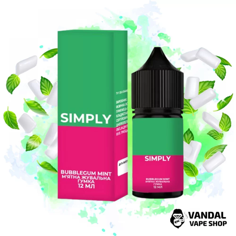 Набор для самозамеса Simply 30 мл 25 мг - со вкусом освежающей жвачки с мятой Набор для самозамеса Simply 30 мл 25 мг - со вкусом освежающей жвачки с мятой