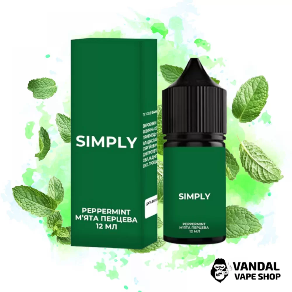 Набор для самозамеса Simply 30 мл 25 мг - со вкусом перечной мяти Набор для самозамеса Simply 30 мл 25 мг - со вкусом перечной мяти