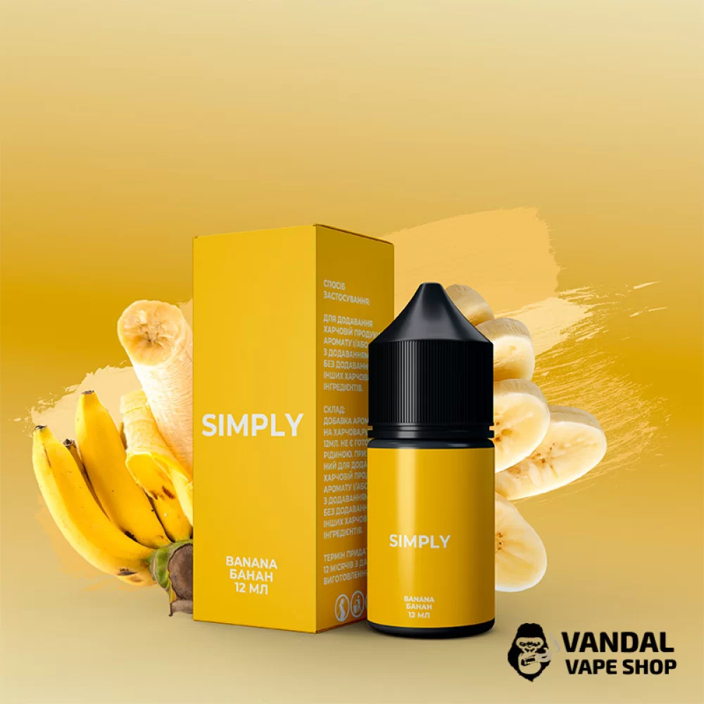 Набор для самозамеса Simply 30 мл 50 мг - со вкусом банана Набор для самозамеса Simply 30 мл 50 мг - со вкусом банана