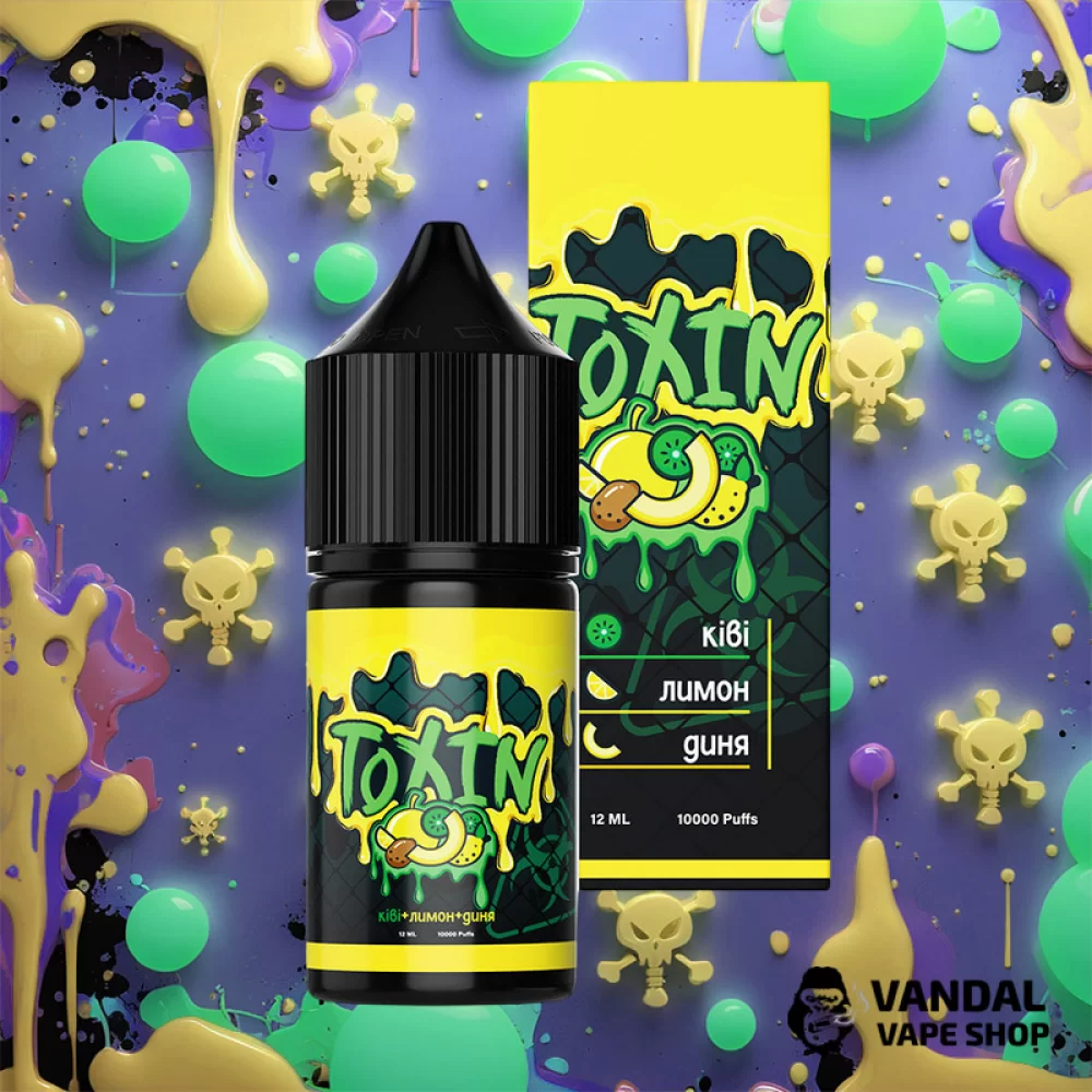 Набір для самозамісу TOXIN 30 мл - зі смаком ківі, лимону і дині Набір для самозамісу TOXIN 30 мл - зі смаком ківі, лимону і дині