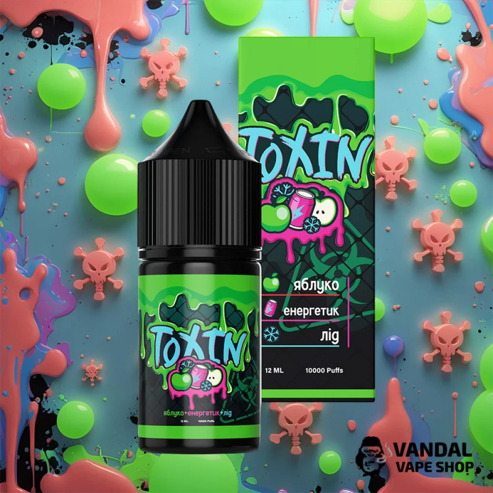 Набір для самозамісу TOXIN 30 мл - зі смаком яблука з енергетиком та льодом Набір для самозамісу TOXIN 30 мл - зі смаком яблука з енергетиком та льодом