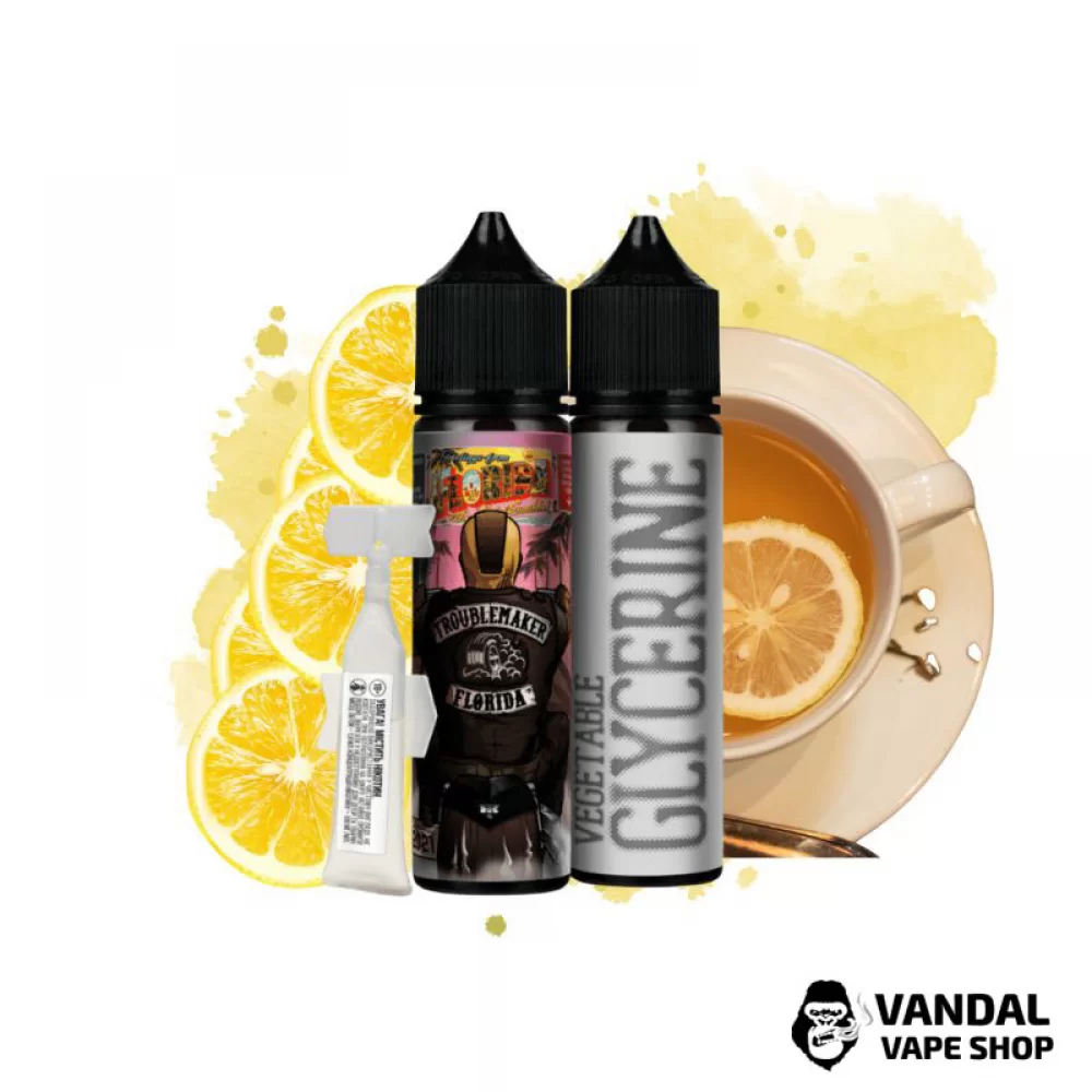 Набор для самозамеса Troublemaker Organic 60 мл 3 мг со вкусом чая с лимоном Набор для самозамеса Troublemaker Organic 60 мл 3 мг со вкусом чая с лимоном