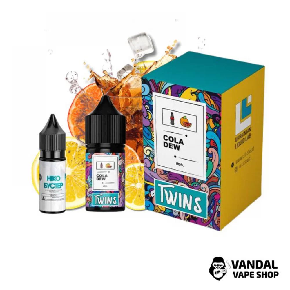 Набор для самозамеса Twins Salt 30 мл 50 мг со вкусом дыни и цитрусы Набор для самозамеса Twins Salt 30 мл 50 мг со вкусом дыни и цитрусы