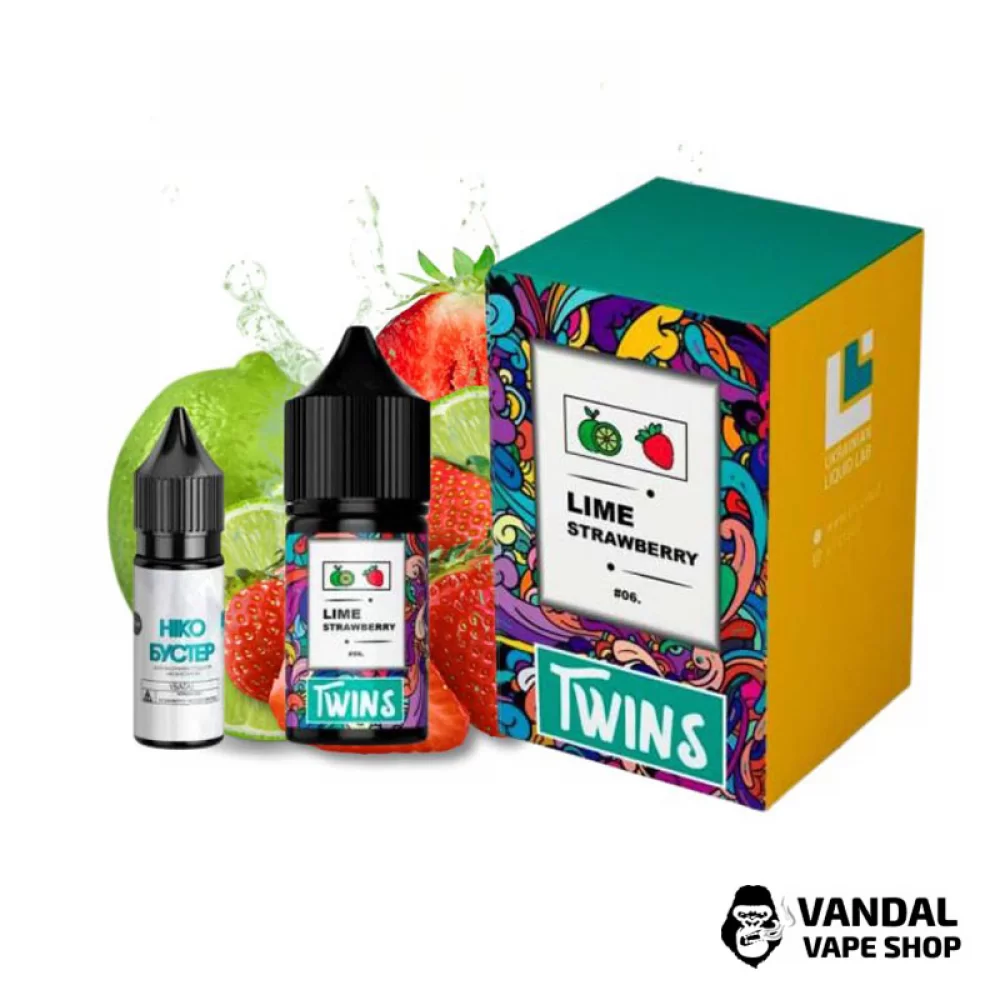 Набір для самозамісу Twins Salt 30 мл 50 мг зі смаком лайму і полуниці