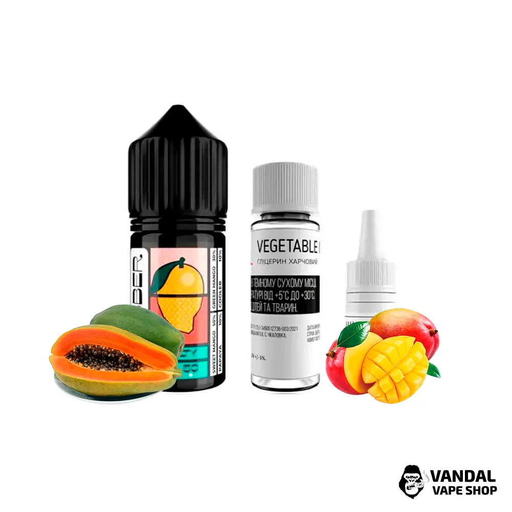 Набор для самозамеса Webber микса сладкого и зеленого Манго в сочетании с Папайей 30 мл 65 мг Набор для самозамеса Webber микса сладкого и зеленого Манго в сочетании с Папайей 30 мл 65 мг