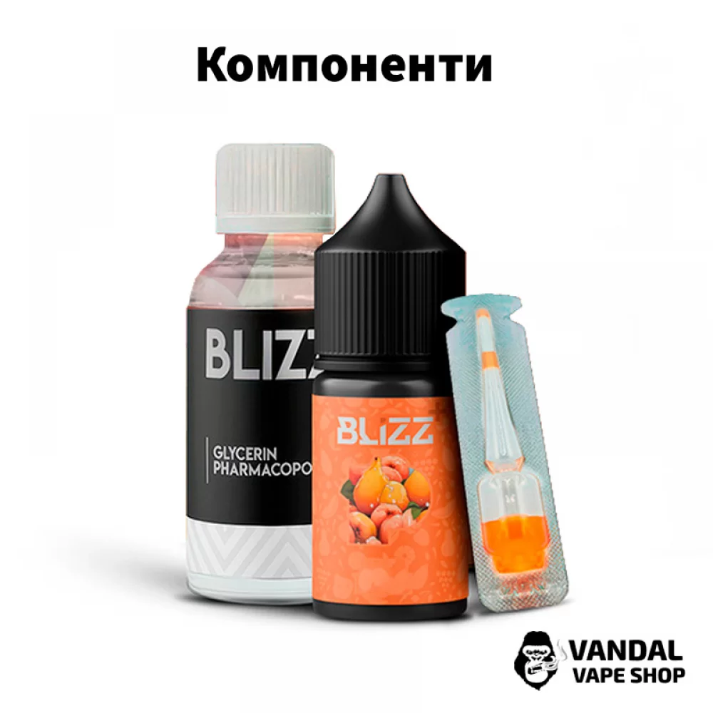 Набор для самозамеса Blizz Plus 30 мл 65 мг со вкусом красного яблока Набор для самозамеса Blizz Plus 30 мл 65 мг со вкусом красного яблока