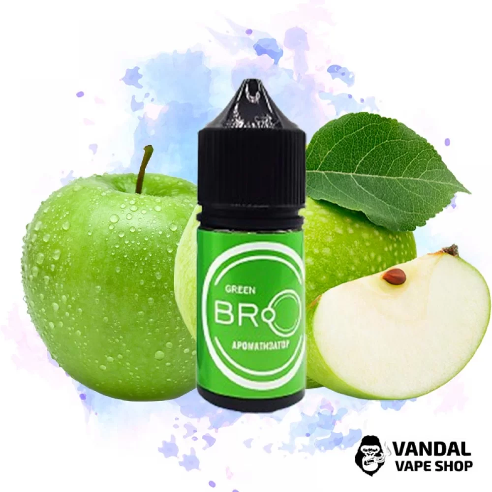 Набор для самозамеса Bro Salt 30 мл 65 мг со вкусом зеленых яблок Набор для самозамеса Bro Salt 30 мл 65 мг со вкусом зеленых яблок