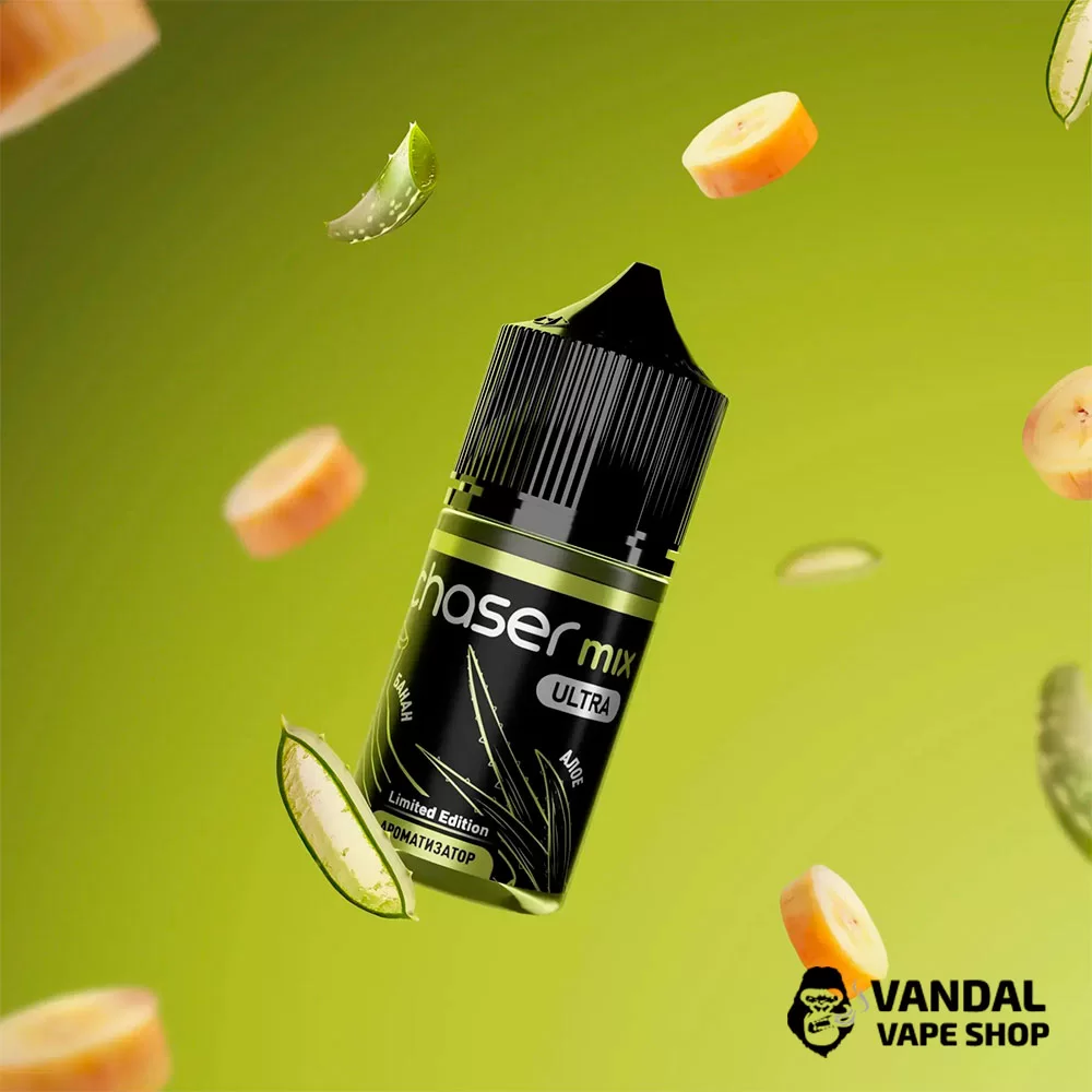 Набір для самозамісу Chaser Mix 30 мл 50 мг зі смаком банана та алоє Набір для самозамісу Chaser Mix 30 мл 50 мг зі смаком банана та алоє