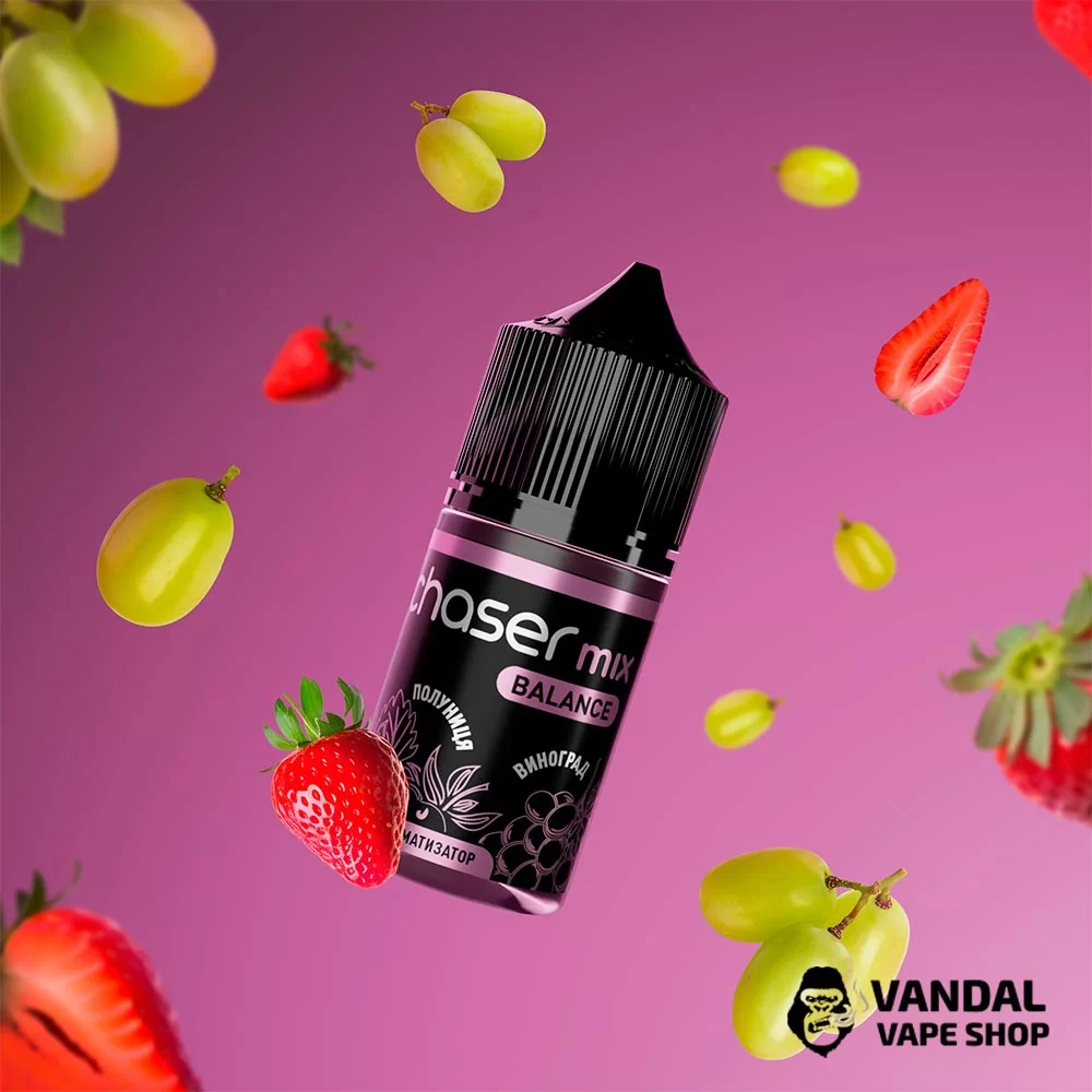 Набор для самозамеса Chaser Mix 30 мл 65 мг со вкусом клубники и винограда Набор для самозамеса Chaser Mix 30 мл 65 мг со вкусом клубники и винограда