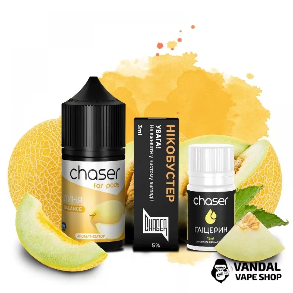 Набір для самозамісу Chaser ForPods 30 мл 65 мг зі смаком дині Набір для самозамісу Chaser ForPods 30 мл 65 мг зі смаком дині