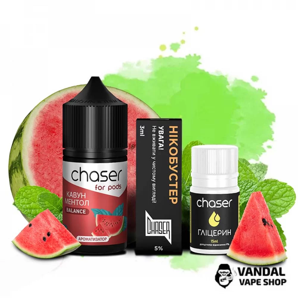 Набор для самозамеса Chaser ForPods 30 мл 65 мг со вкусом арбуза и ментола