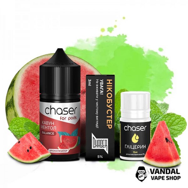 Набір для самозамісу Chaser ForPods 30 мл 50 мг зі смаком кавуна і ментолу
