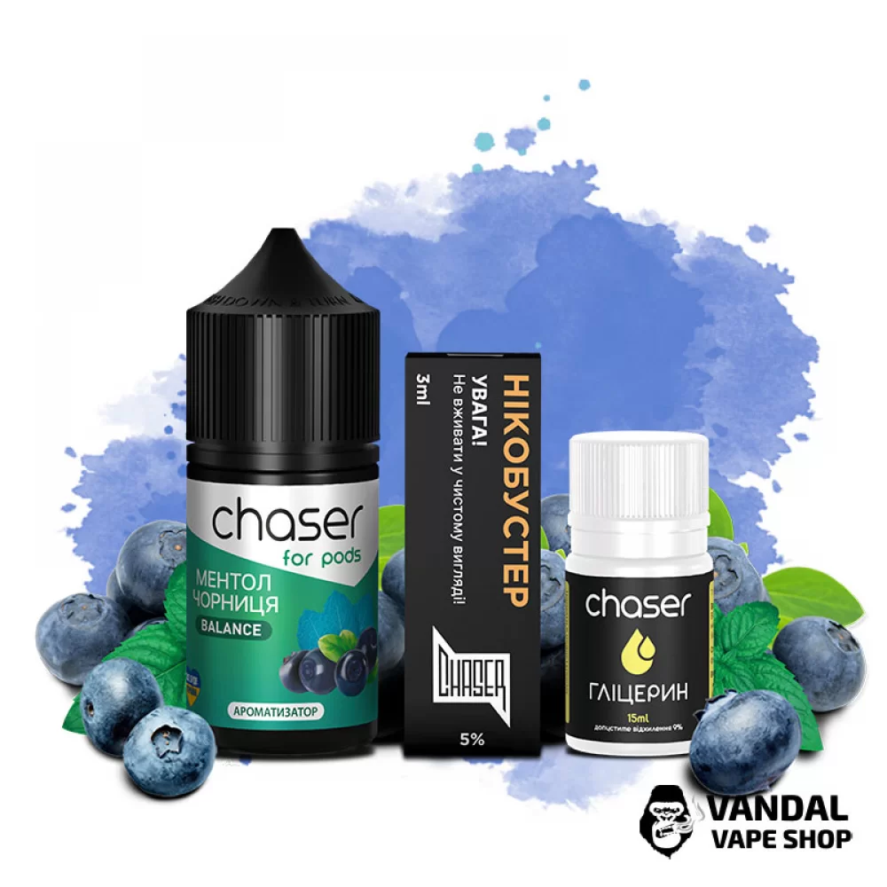 Набор для самозамеса Chaser ForPods 30 мл 50 мг со вкусом черники и ментола
