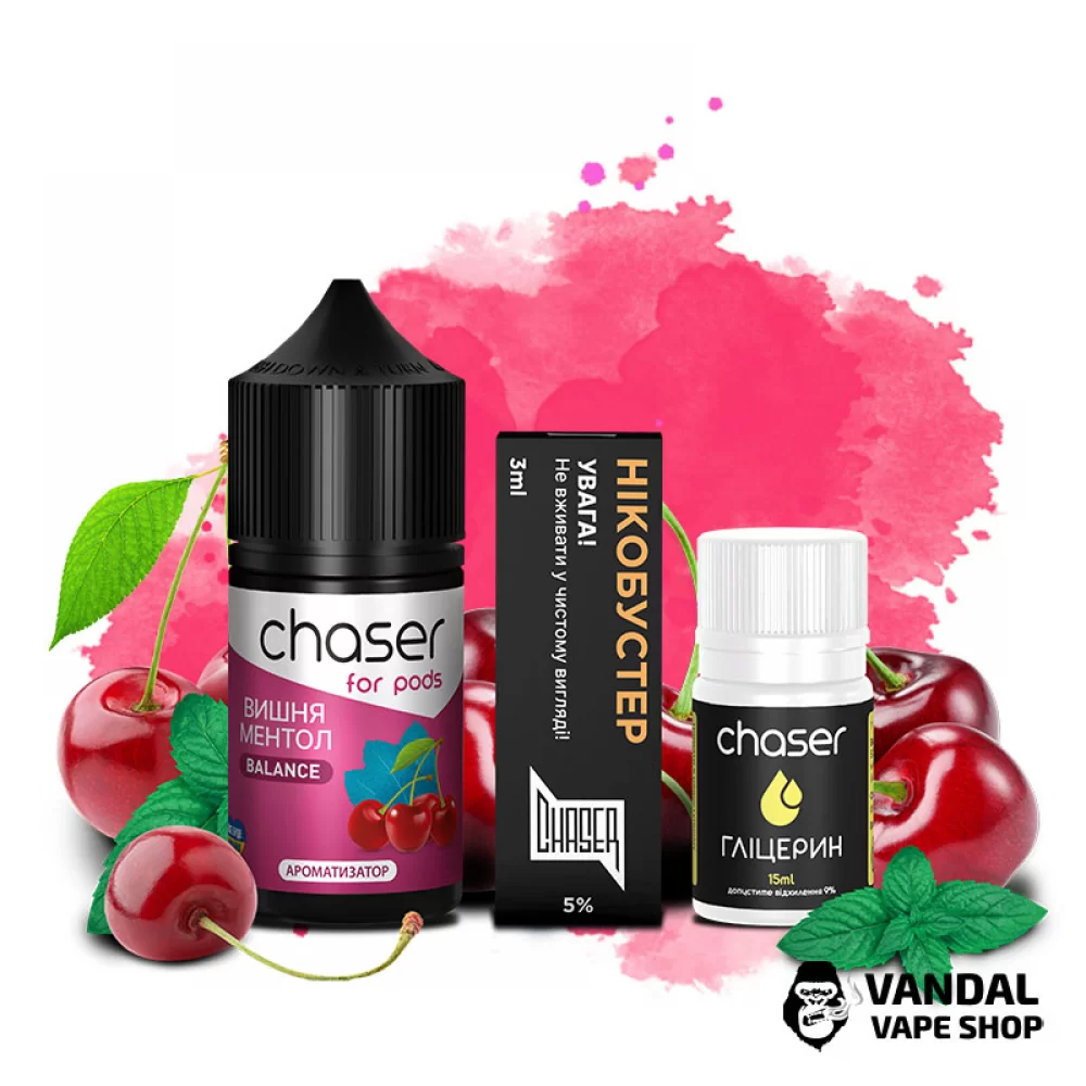 Набор для самозамеса Chaser ForPods 30 мл 65 мг со вкусом вишни и ментола