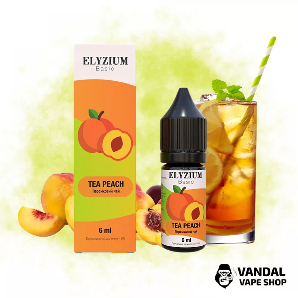 Набор для самозамеса Elyzium 15 мл 50 мг - со вкусом чая с персиком Набор для самозамеса Elyzium 15 мл 50 мг - со вкусом чая с персиком