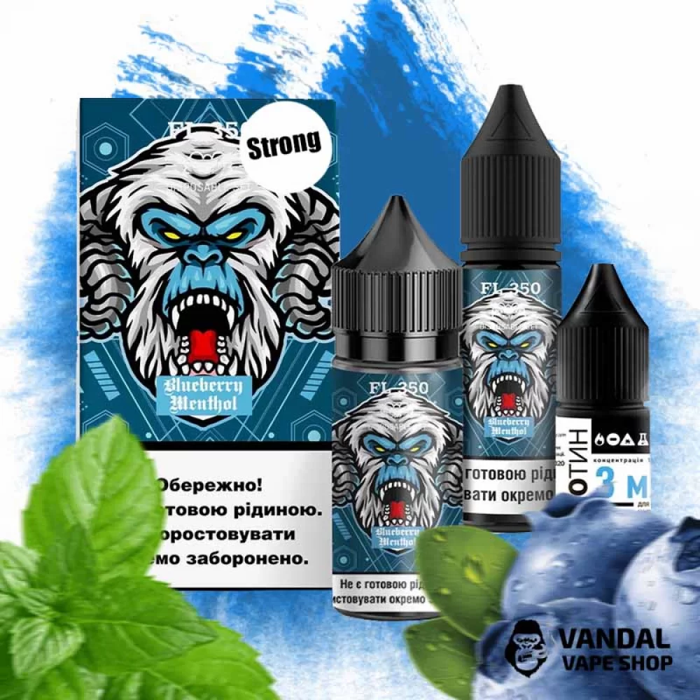 Набір для самозамісу FL350 Strong 30 мл 50 мг зі смаком чорниці і ментолу