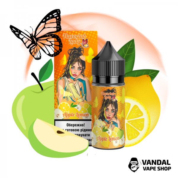 Набір для самозамісу Flavorlab Lady 30 мл зі смаком яблука і лимону