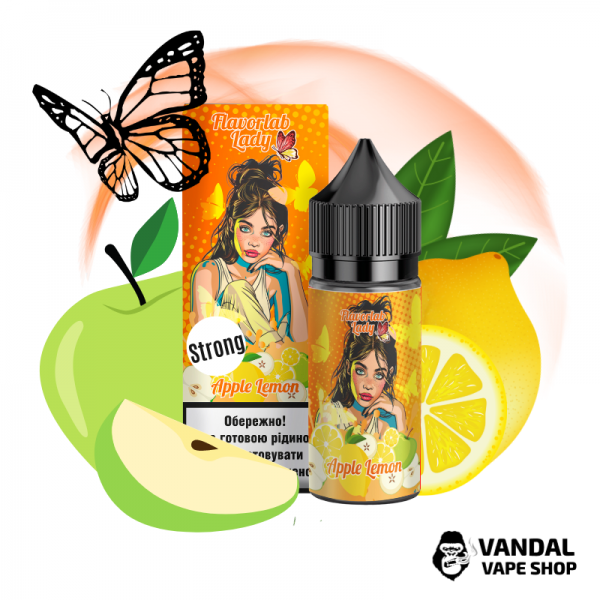 Набір для самозамісу Flavorlab Lady Strong 30 мл зі смаком яблука і лимону