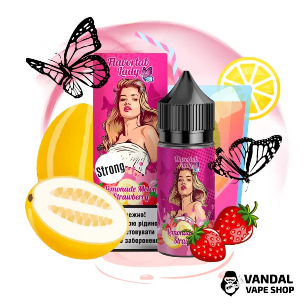 Набір для самозамісу Flavorlab Lady Strong 30 мл смак лимонаду з динею та полуницею