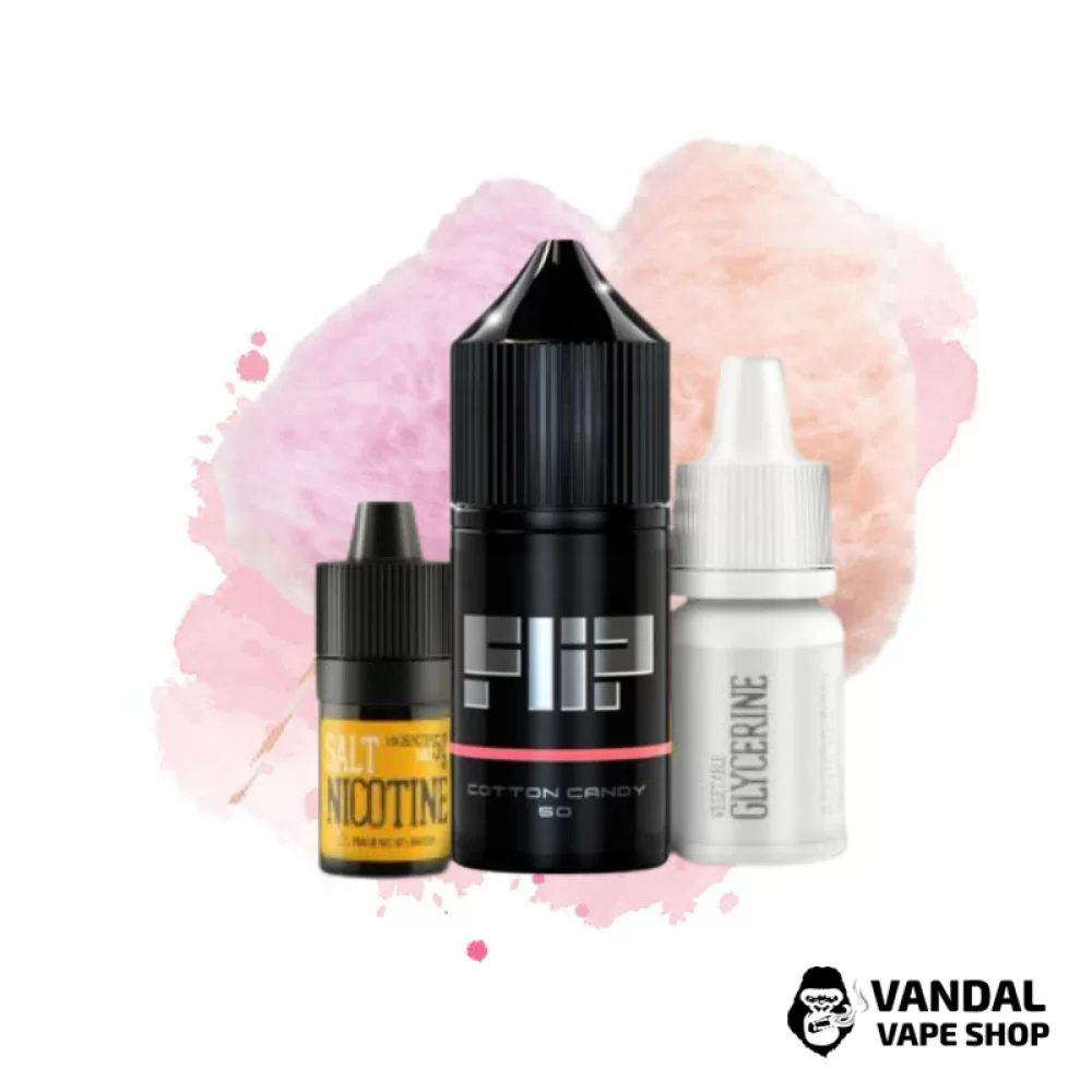 Набір для самозамісу Flip Salt 30 мл 50 мг зі смаком солодкої вати