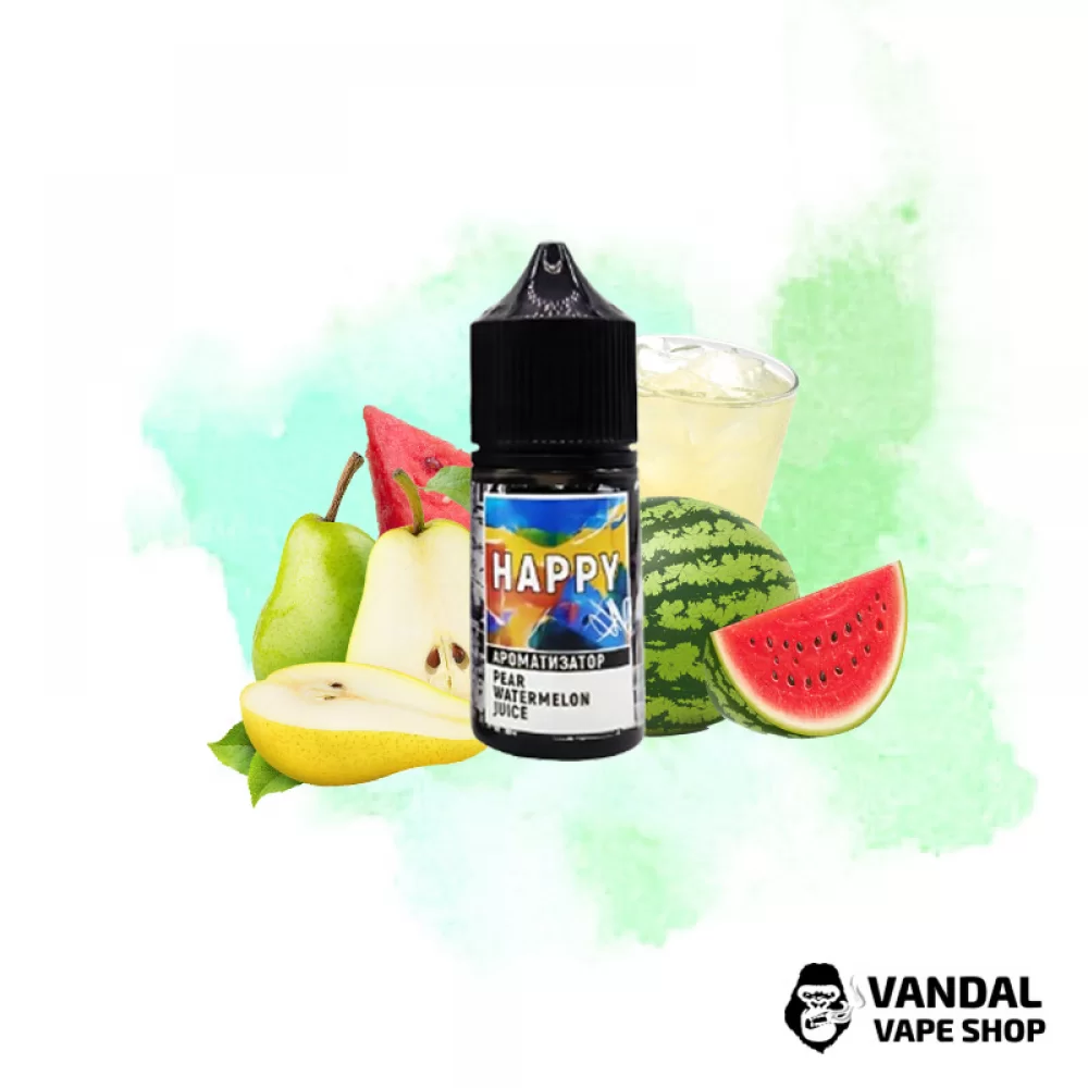 Набор для самозамеса HAPPY 30 мл 65 мг со вкусом сока с арбуза и груши Набор для самозамеса HAPPY 30 мл 65 мг со вкусом сока с арбуза и груши