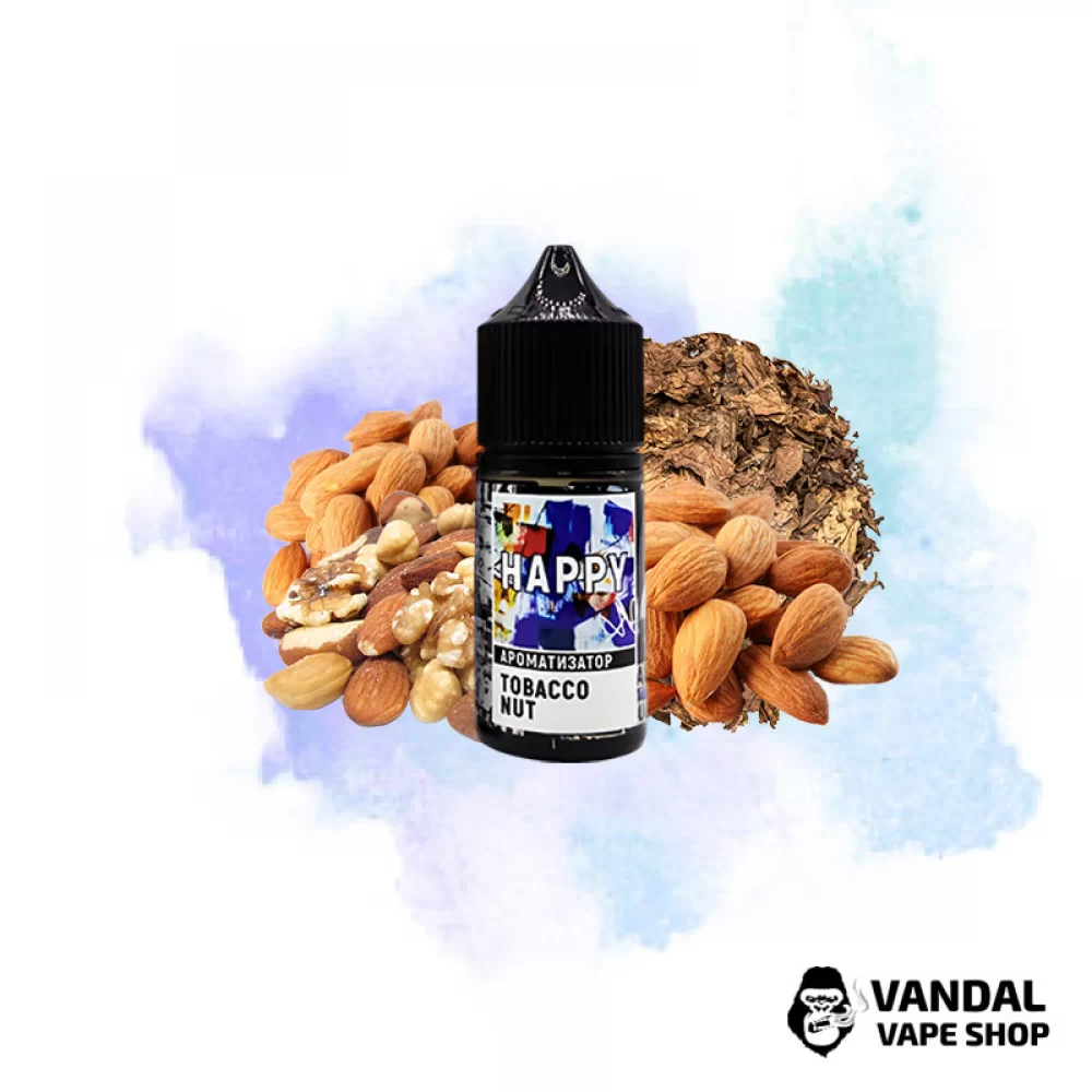 Набор для самозамеса HAPPY 30 мл 25 мг со вкусом табака с орехами Набор для самозамеса HAPPY 30 мл 25 мг со вкусом табака с орехами