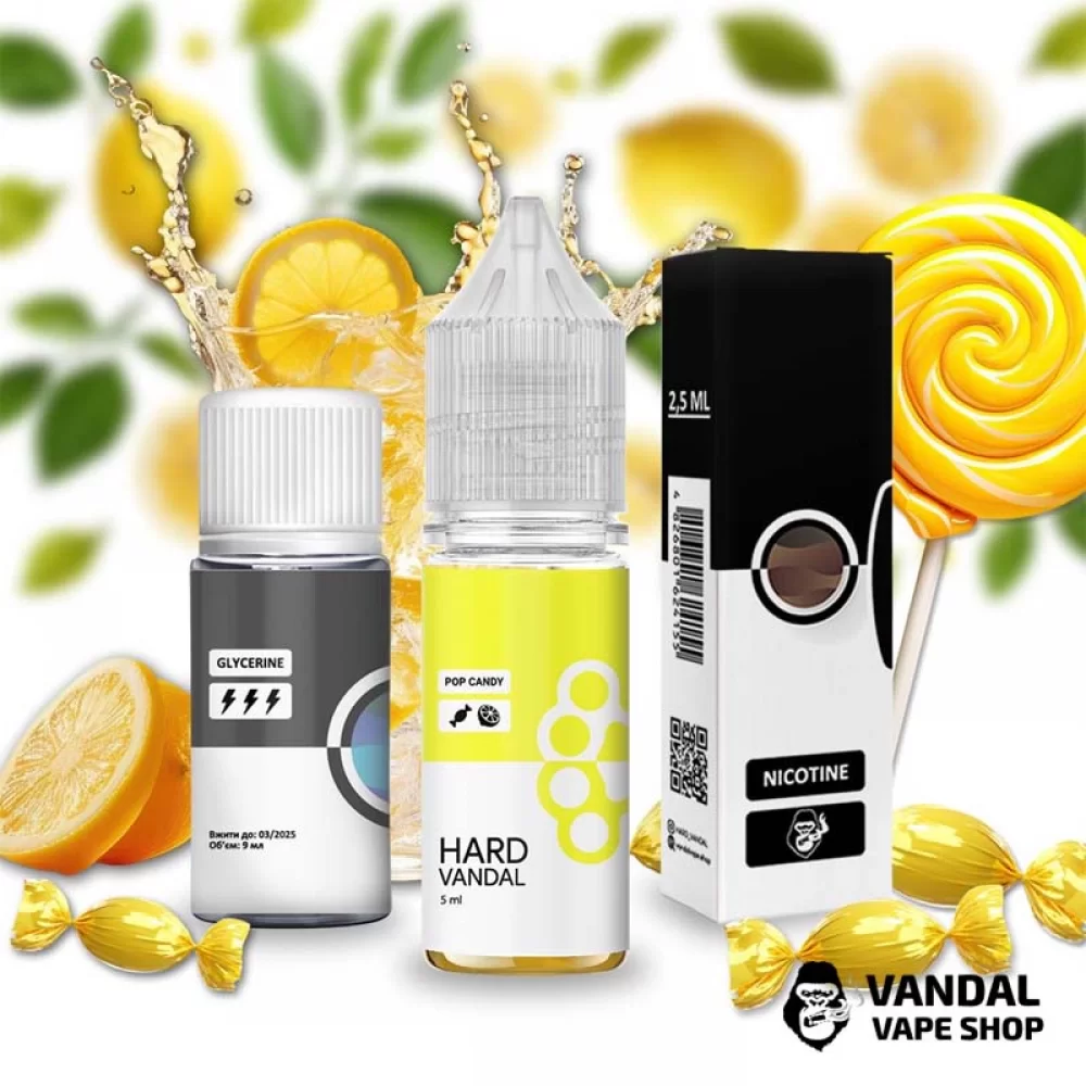 Набір для самозамісу HARD VANDAL 15 мл 65 мг зі смаком лимонної шипучки Набір для самозамісу HARD VANDAL 15 мл 65 мг зі смаком лимонної шипучки