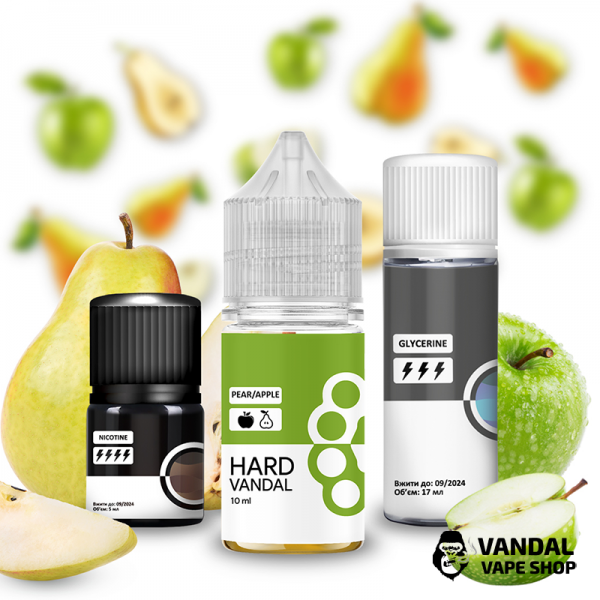 Набор для самозамеса HARD VANDAL 30 мл 65 мг со вкусом яблока и груши