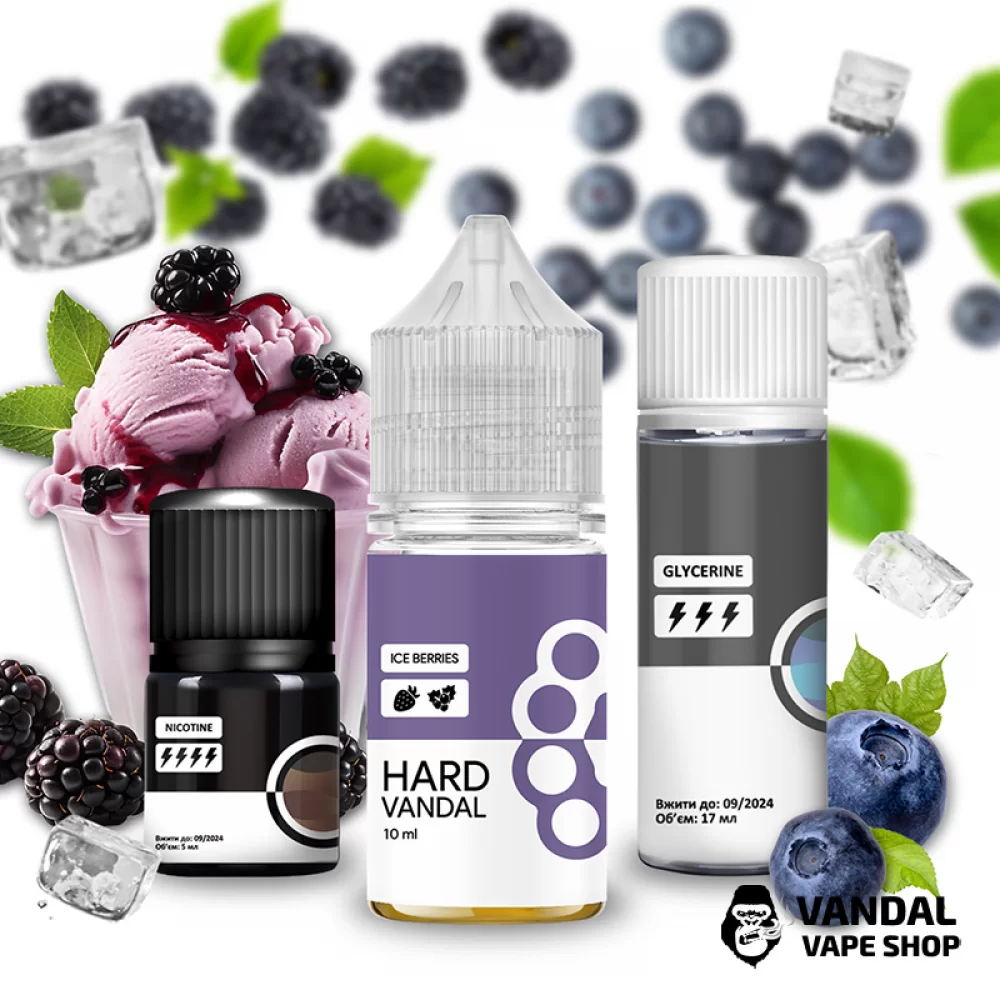 Набір для самозамісу HARD VANDAL 30 мл 65 мг зі смаком лісових ягід з холодком